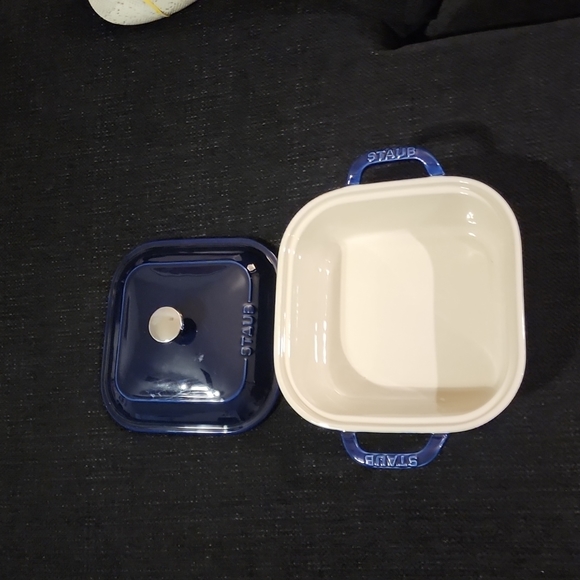 Staub Kitchen Staub Ceramic Covered Baking Dish 9x9 Dark Blue